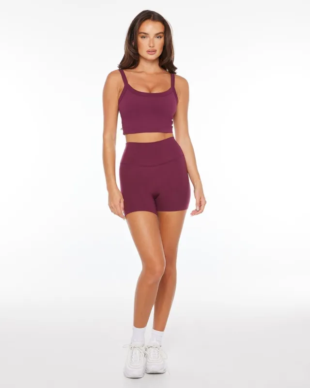 Imperfect - Serenity Shorts 4" | Sangria sold by Crop Shop Boutique