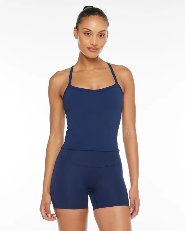 Activluxe Mina Tank | Navy sold by Crop Shop Boutique