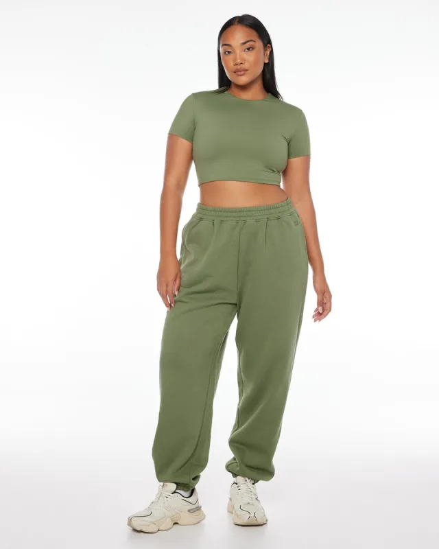 Oversized Sweatpant | Clover sold by Crop Shop Boutique