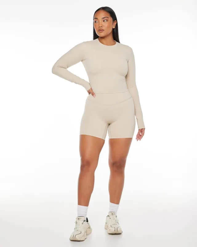 Freedom Scrunch Shorts 6" | Fawn sold by Crop Shop Boutique