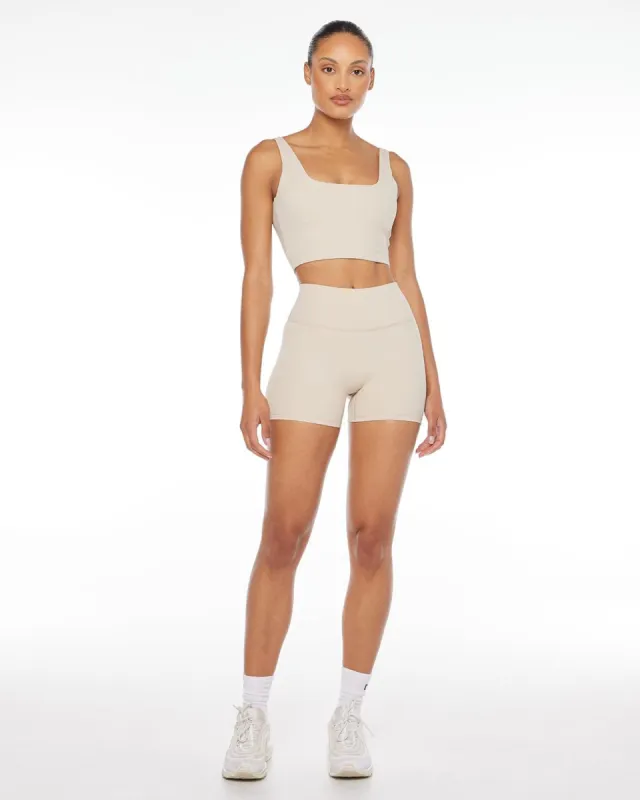 Freedom Scrunch Shorts 4" | Fawn sold by Crop Shop Boutique