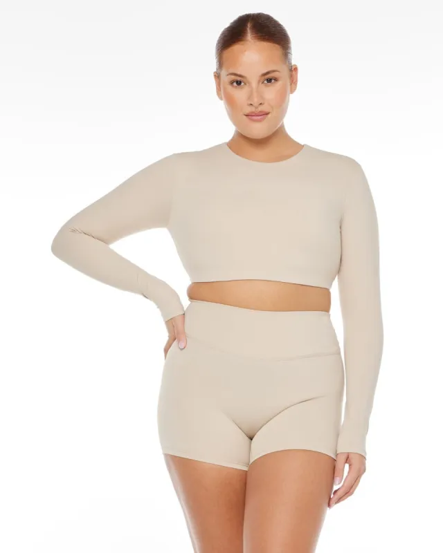 Freedom Luna Long Sleeve | Fawn sold by Crop Shop Boutique
