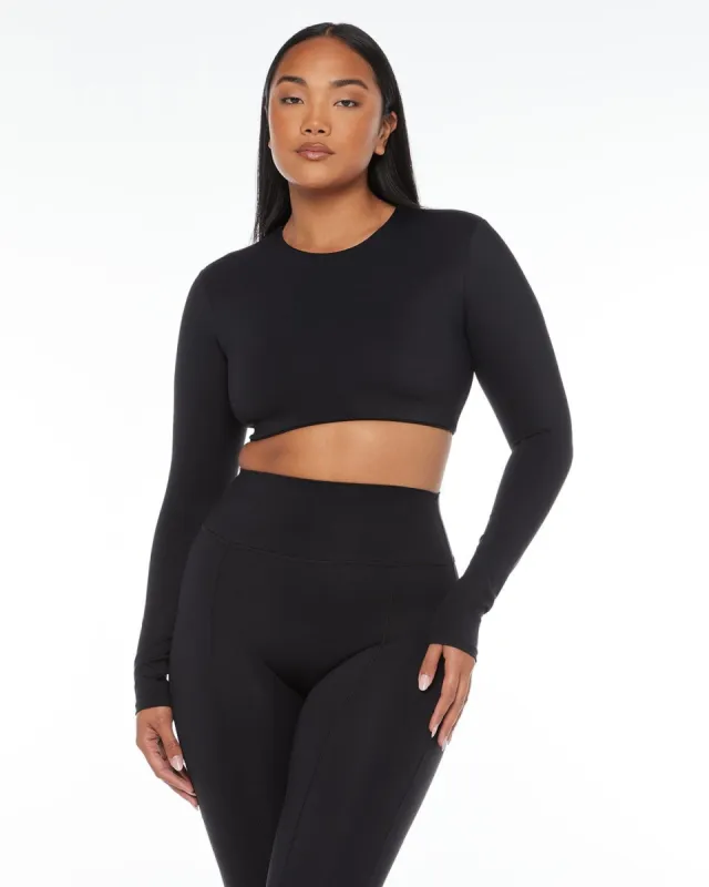 Freedom Luna Long Sleeve | Black sold by Crop Shop Boutique