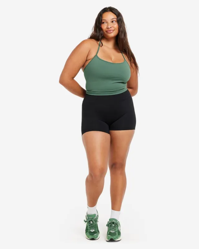 Activluxe Scrunch Shorts 4" | Black sold by Crop Shop Boutique