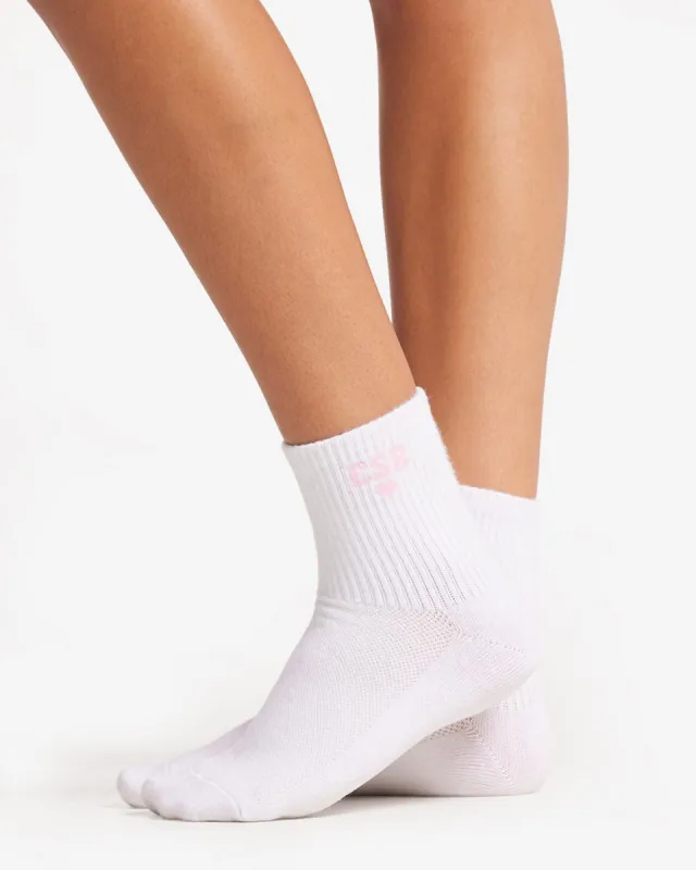 Quarter Love Heart Socks | White sold by Crop Shop Boutique
