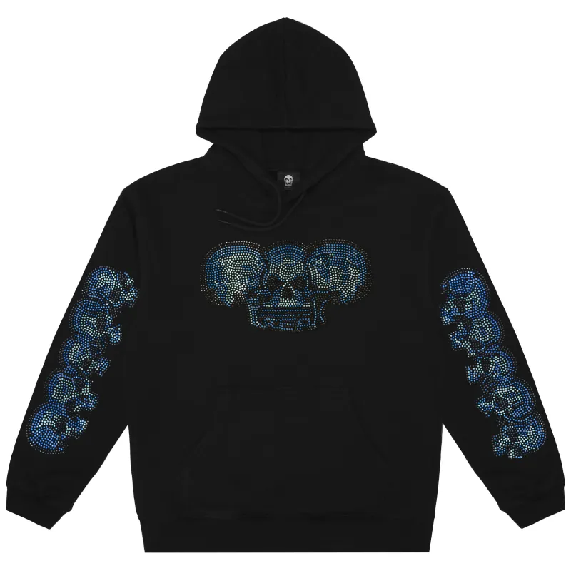 PREMIUM RHINESTONE LOGO HOODIE (BLACK) sold by Freak