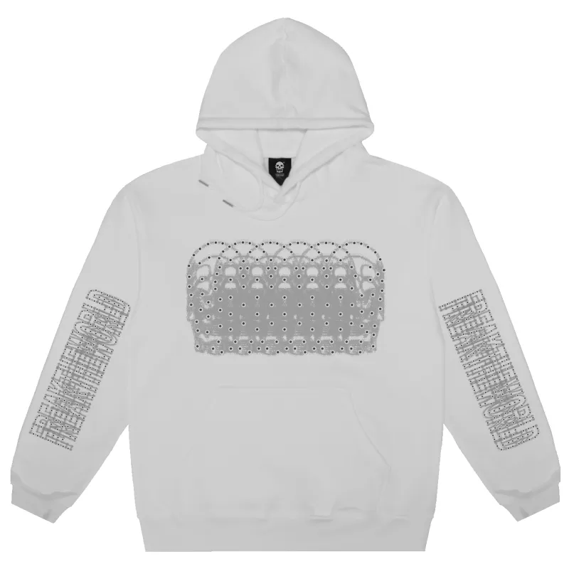 PREMIUM RHINESTONE HOODIE (WHITE) sold by Freak