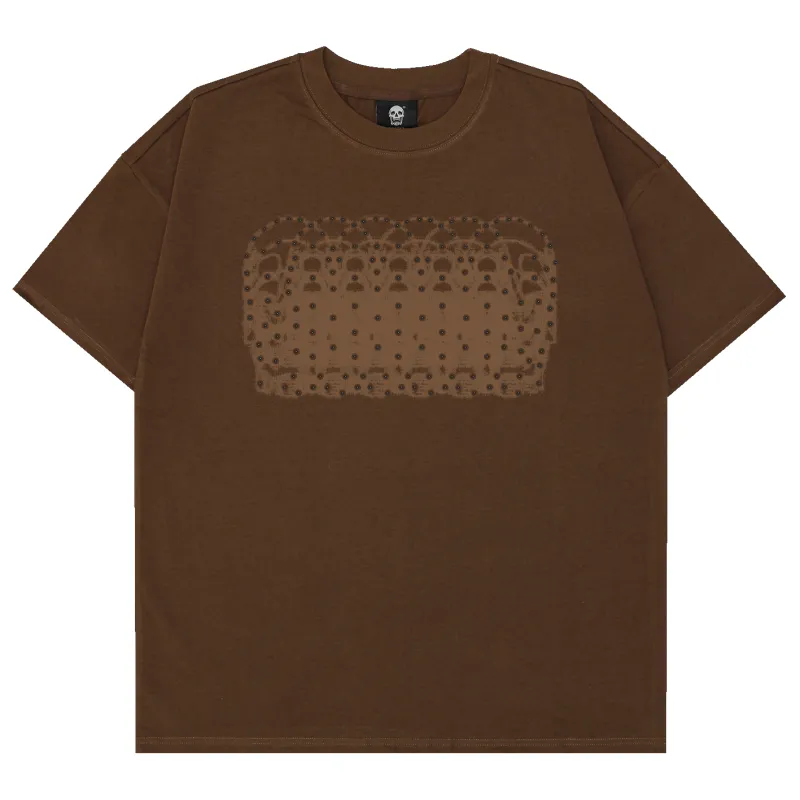 PREMIUM RHINESTONE TEE (BROWN) sold by Freak