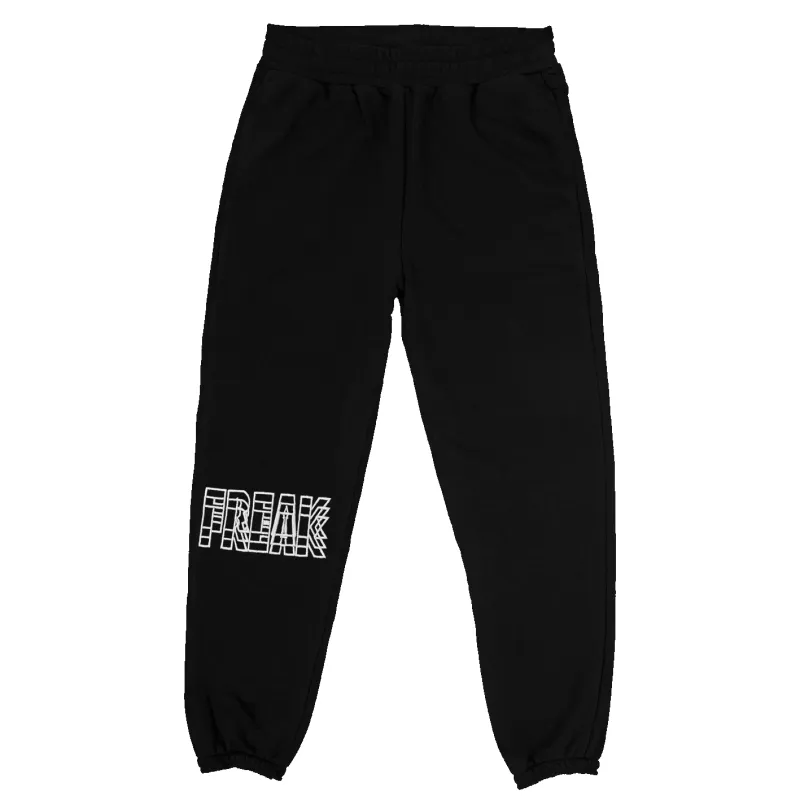 TRIPLE LOGO SWEATPANTS (BLACK) sold by Freak