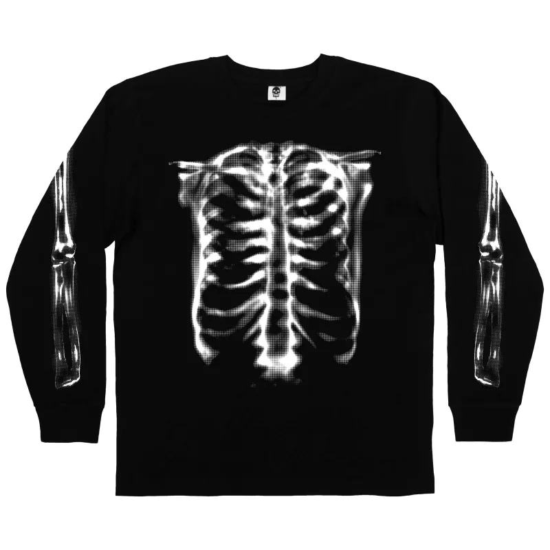 SKELETON LONGSLEEVE (BLACK) made by Freak