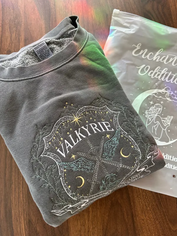 Valkyrie Crest Crewneck, dark colourway - 3XL sold by Enchanted Oddities