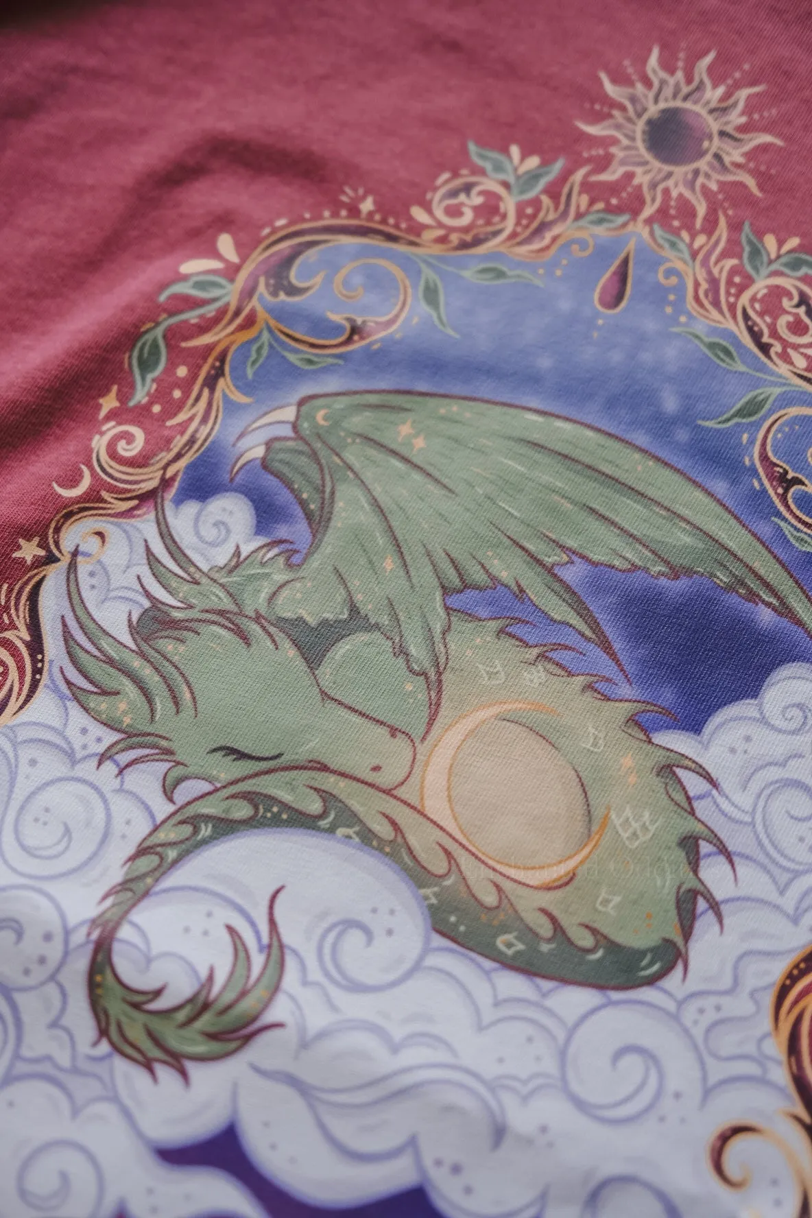 Dusk Dragon printed tee sold by Enchanted Oddities product image thumbnail 5