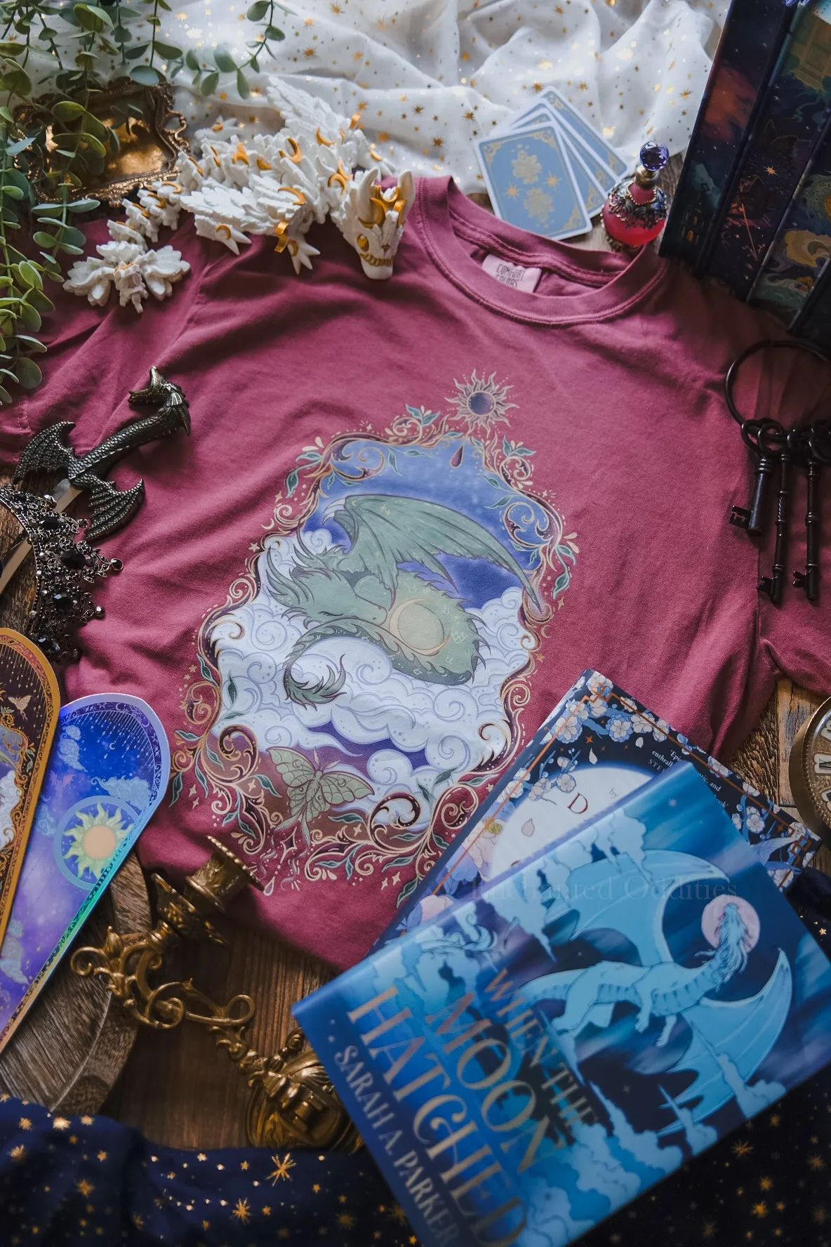 Dusk Dragon printed tee sold by Enchanted Oddities product image thumbnail 3