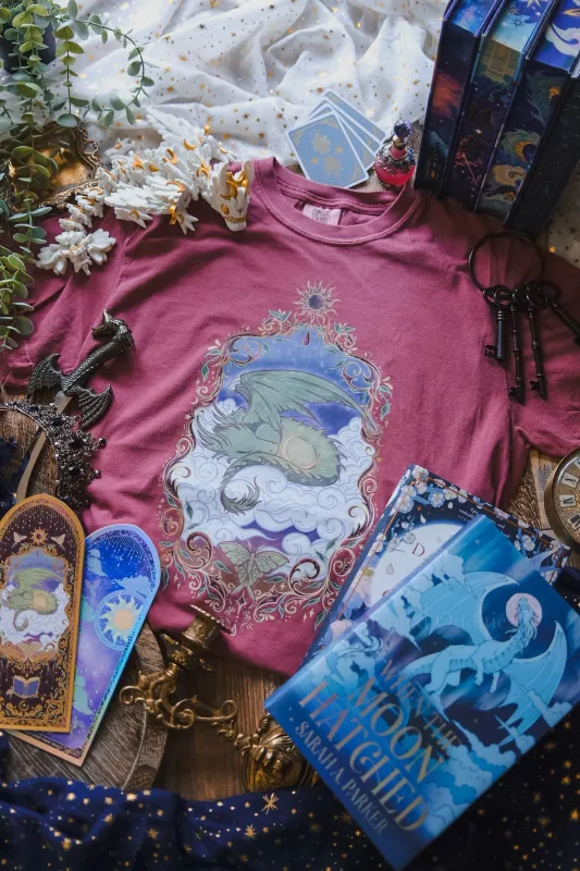 Dusk Dragon printed tee sold by Enchanted Oddities