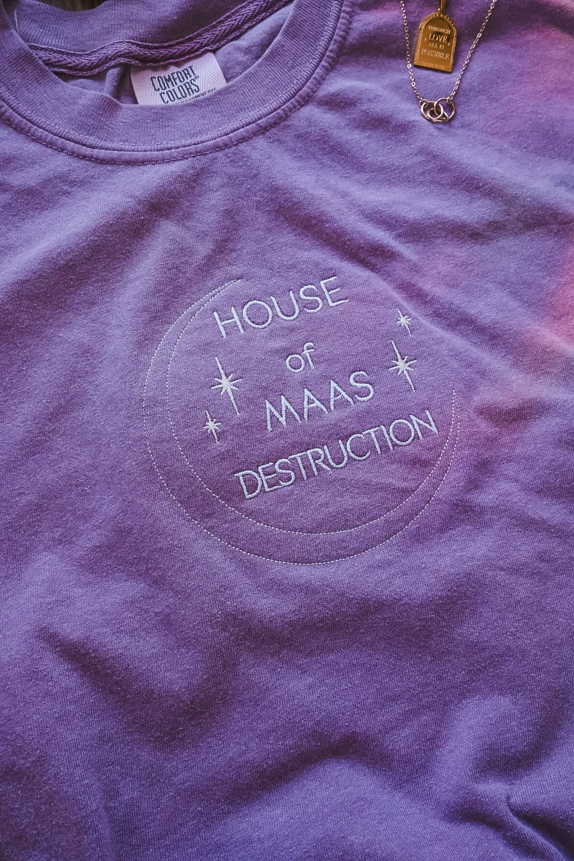 House of Maas Destruction Embroidered Tee sold by Enchanted Oddities product image thumbnail 2