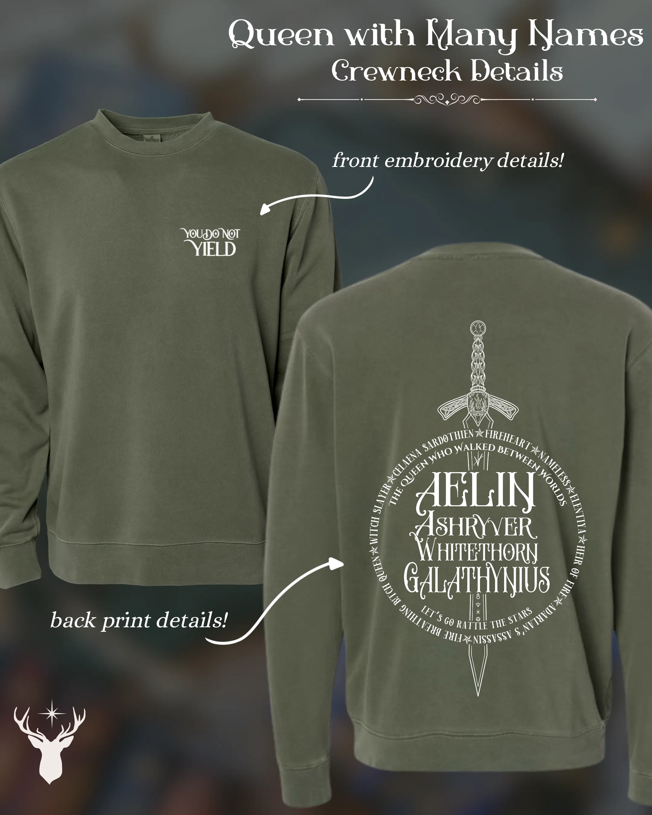 Queen with Many Names Crewneck sold by Enchanted Oddities product image thumbnail 2
