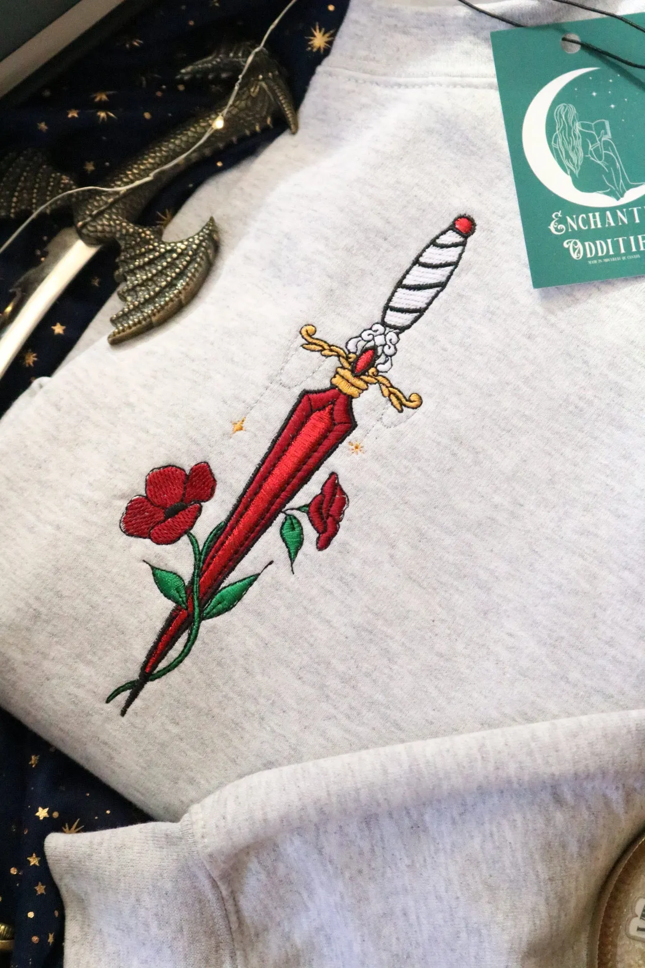 Bloodstone Dagger crewneck sold by Enchanted Oddities product image thumbnail 2