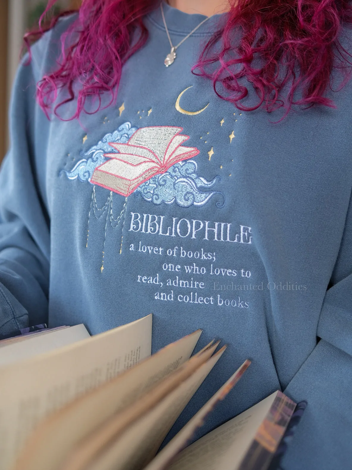 Bibliophile crewneck sold by Enchanted Oddities product image thumbnail 4