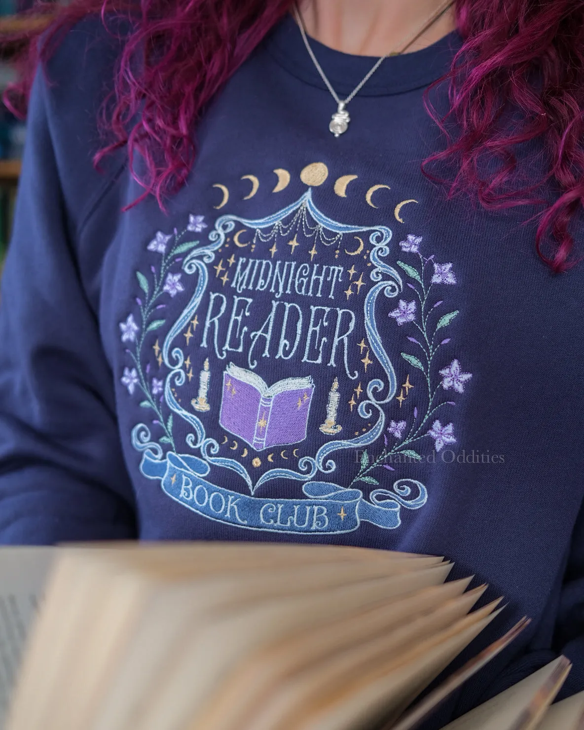 Midnight Reader crewneck sold by Enchanted Oddities product image thumbnail 2