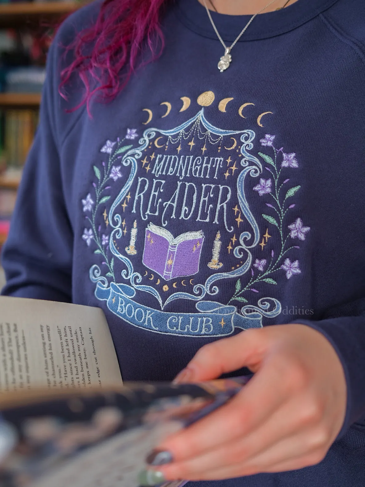 Midnight Reader crewneck sold by Enchanted Oddities product image thumbnail 5