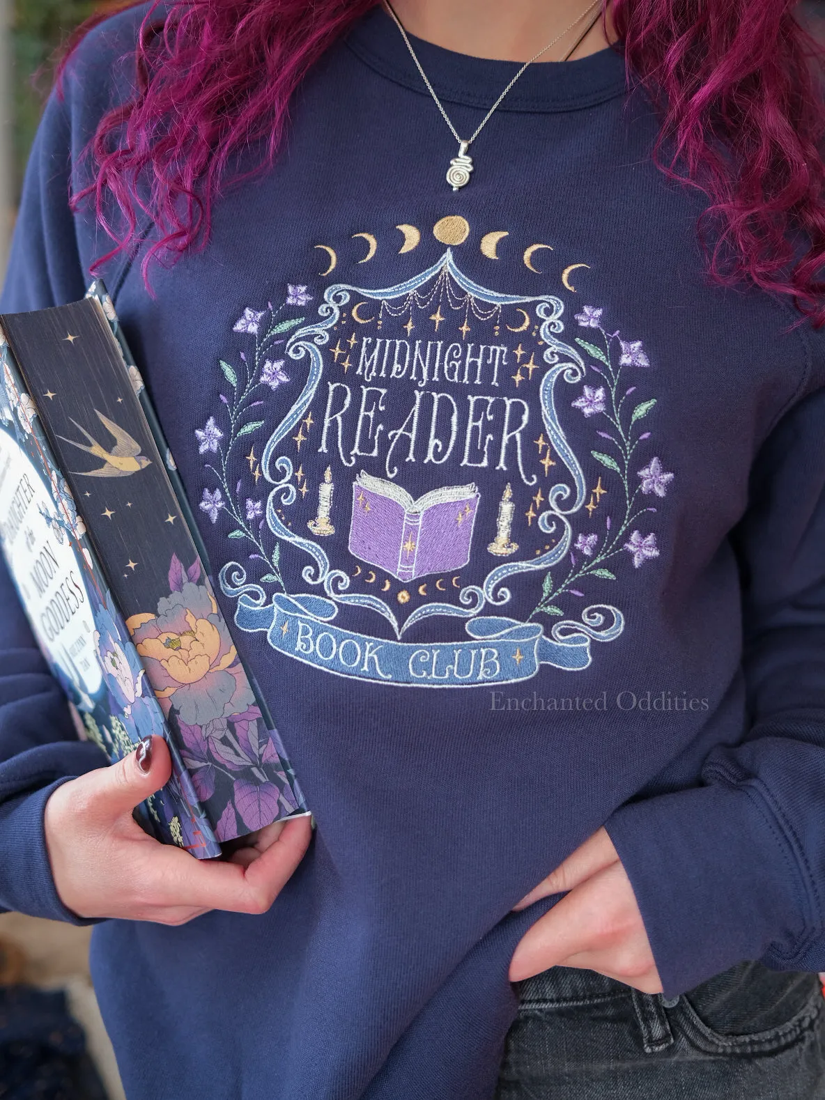 Midnight Reader crewneck sold by Enchanted Oddities product image thumbnail 4