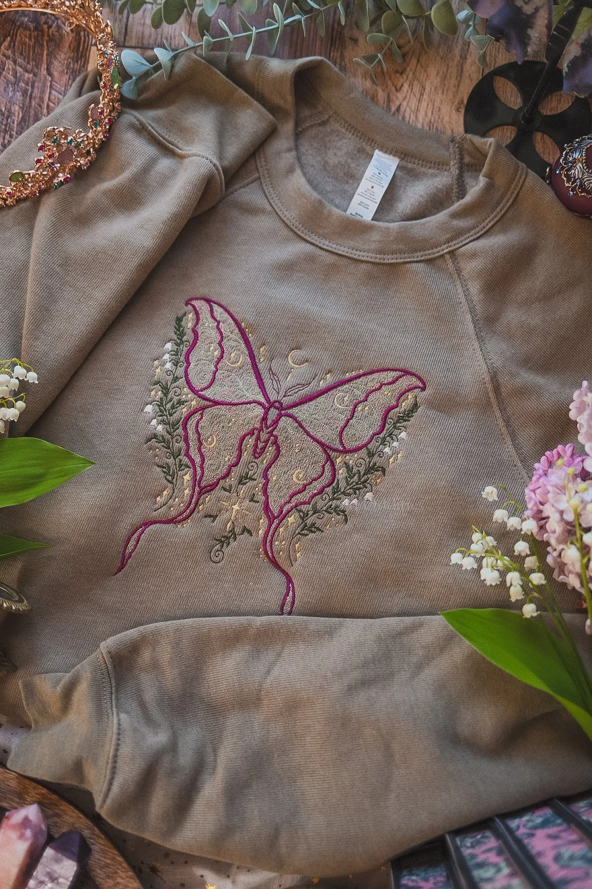 Actias Luna Crewneck sold by Enchanted Oddities product image thumbnail 2