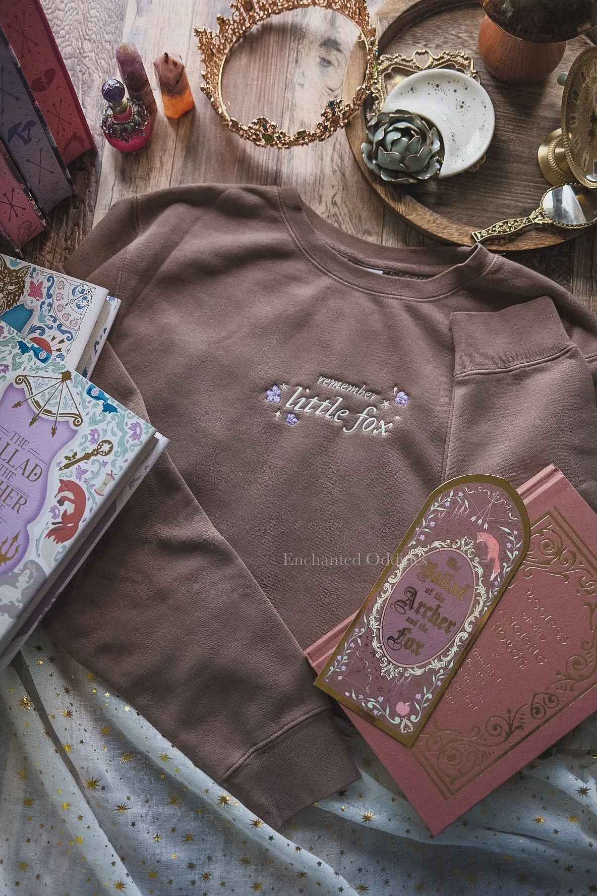 Little Fox crewneck in Brown sold by Enchanted Oddities