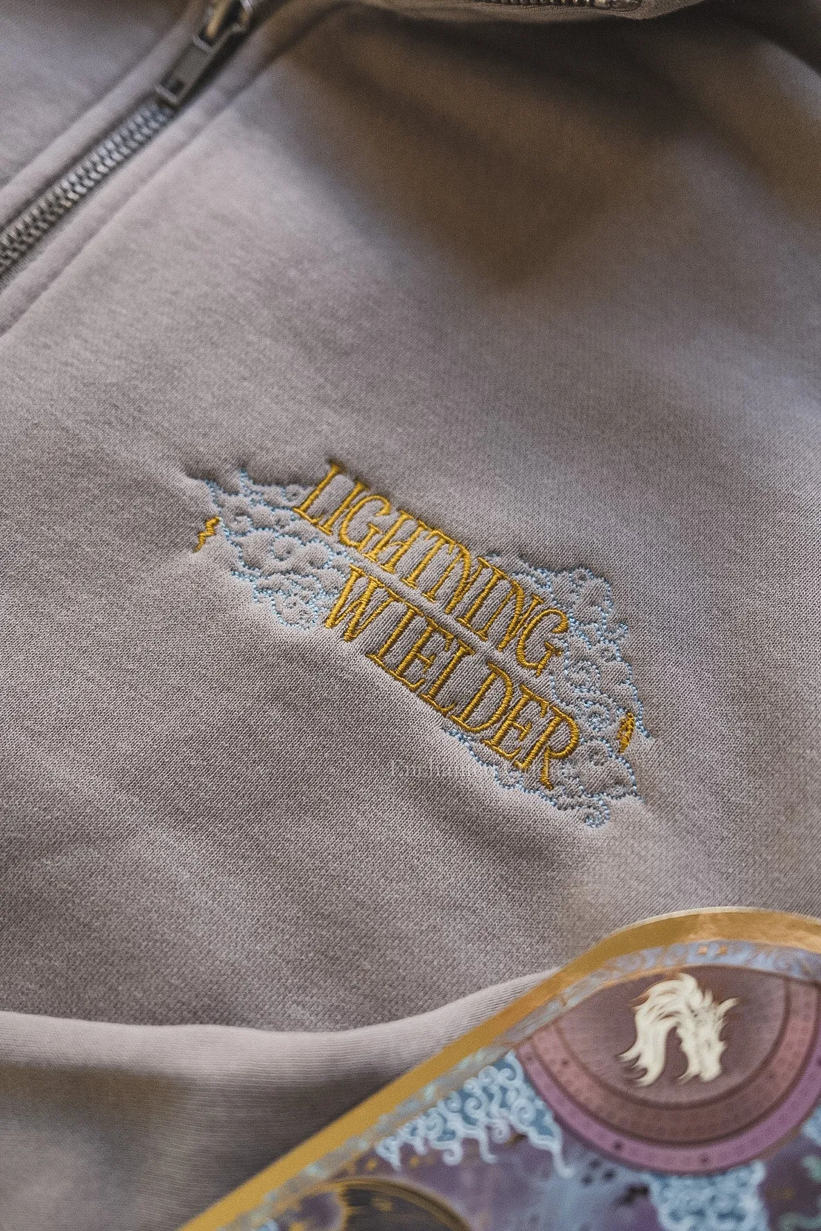 Lightning Wielder Quarter Zip Sweater sold by Enchanted Oddities product image thumbnail 2