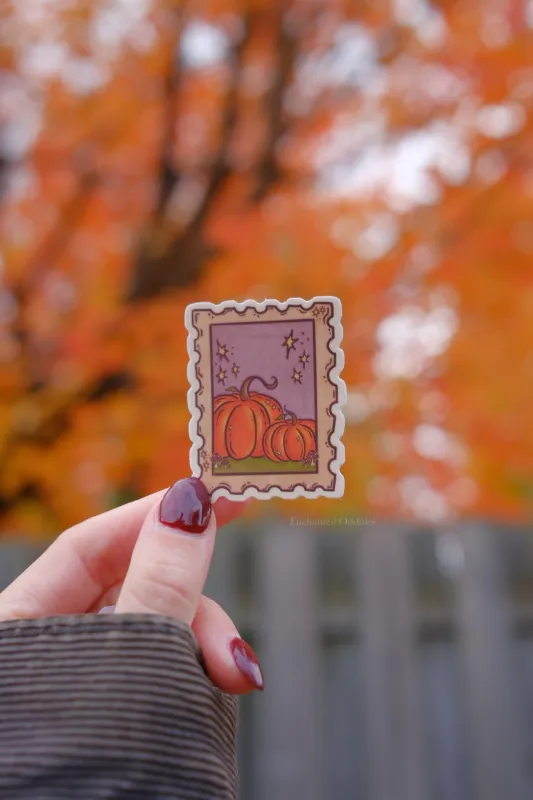 Pumpkin Stamp sticker made by Enchanted Oddities