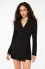 Maggie Long Sleeve Blazer Romper With Pleats sold by Dynamite