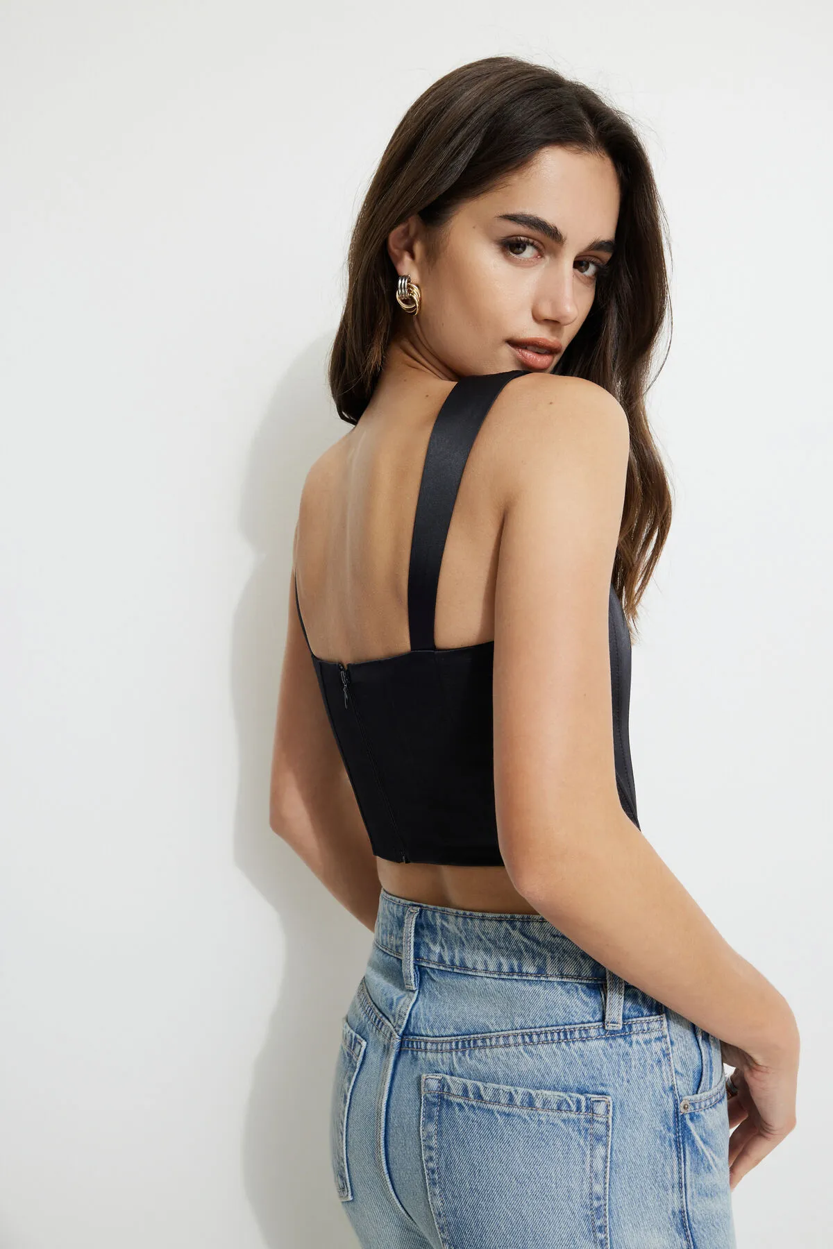 Julia Satin Corset Top sold by Dynamite product image thumbnail 3