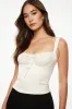 Marine Lace Satin Bustier sold by Dynamite
