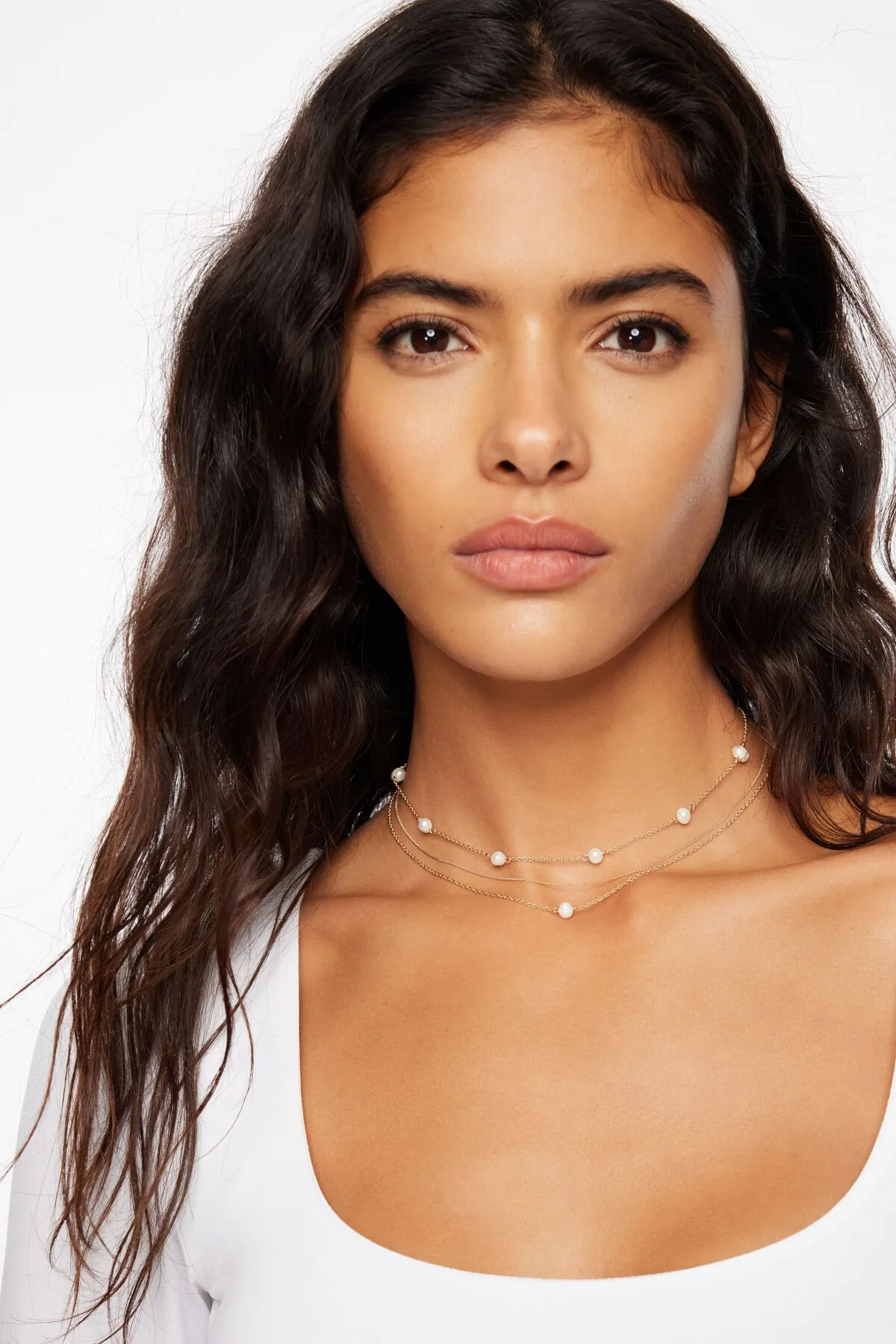 Layered Delicate Pearl Necklace sold by Dynamite