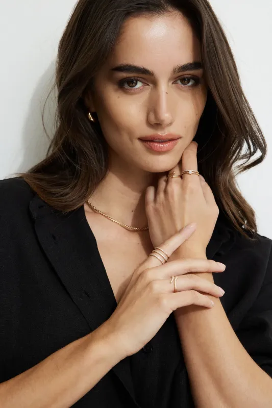 5-Pack Linear Pavé Rings sold by Dynamite
