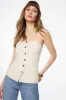 Sculptural Button Bustier Top sold by Dynamite