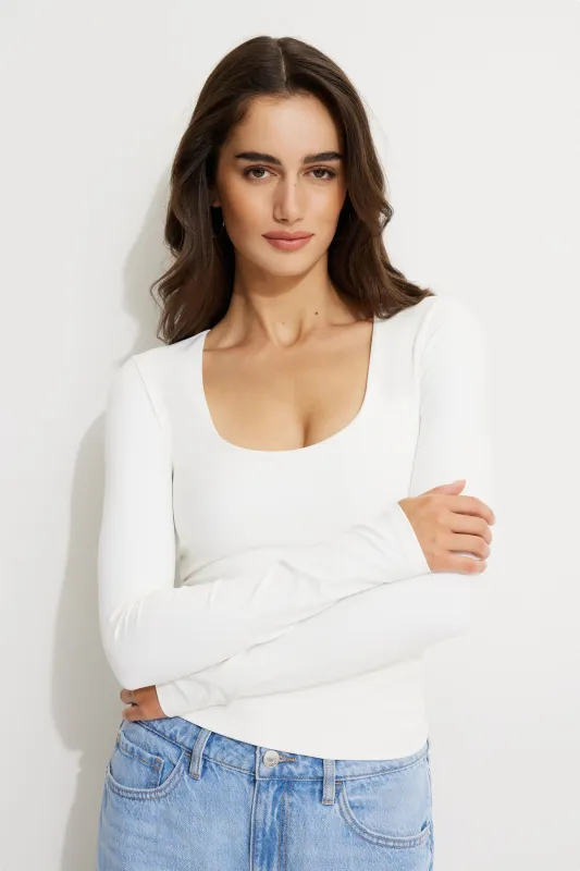 Softform Long Sleeve Top sold by Dynamite