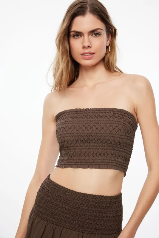 Smocked Tube Top sold by Dynamite