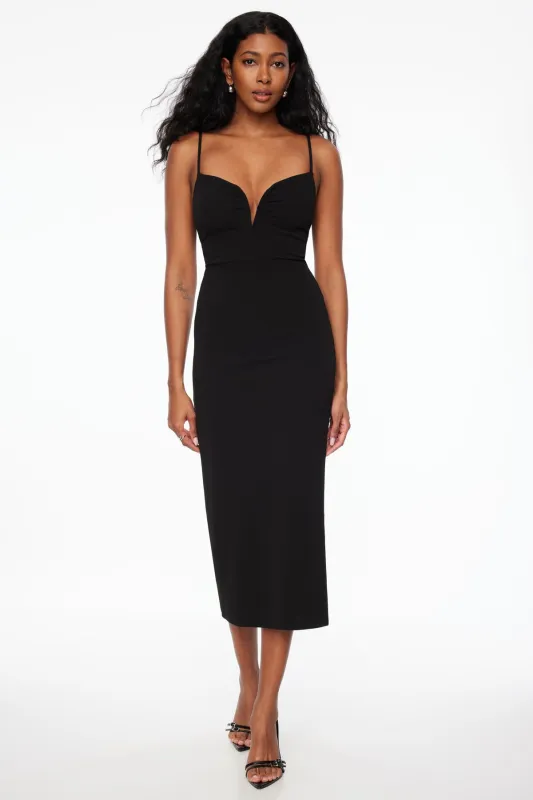 Alix V-Wire Midi Dress sold by Dynamite