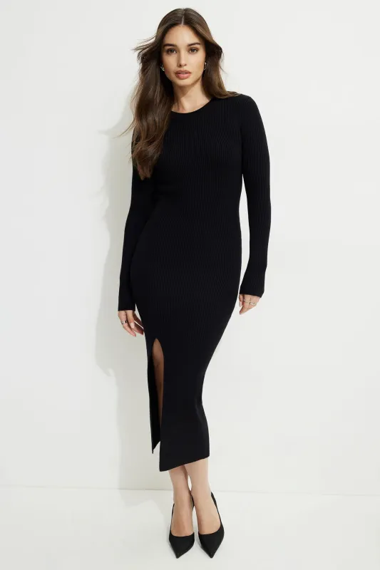 Slit Midi Sweater Dress sold by Dynamite
