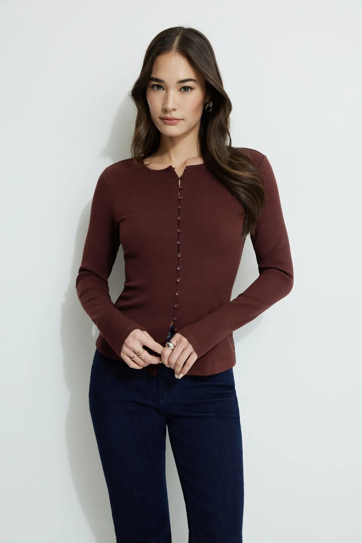 Renae Ribbed Flyaway Cardigan sold by Dynamite