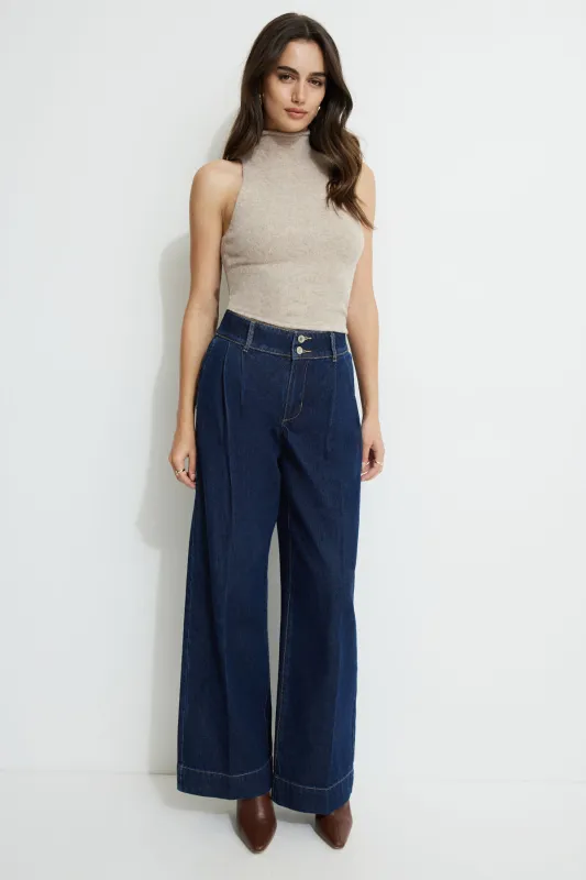 Heidi Pleated Wide Leg Jeans sold by Dynamite