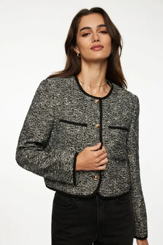 Margaux Bouclé Tweed Blazer sold by Dynamite