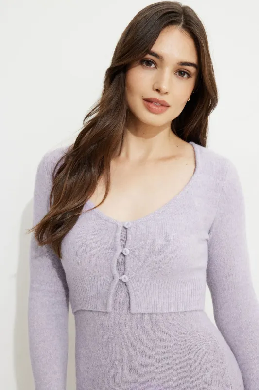 Heavenlyarn™ Cropped Flyaway Cardigan sold by Dynamite