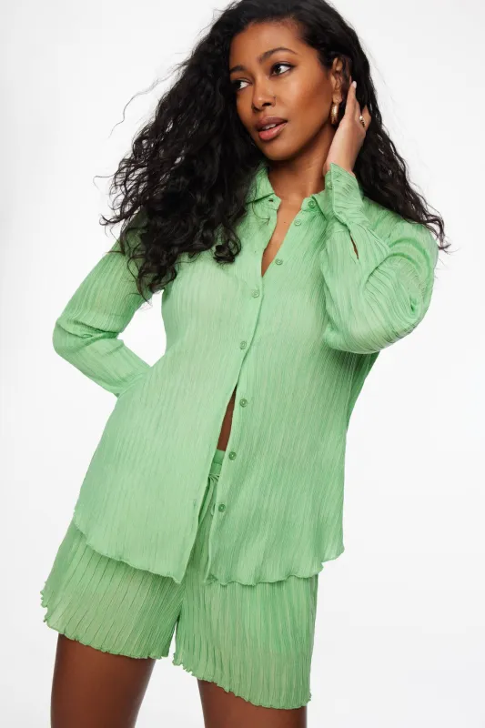 Frida Crinkled Shirt sold by Dynamite