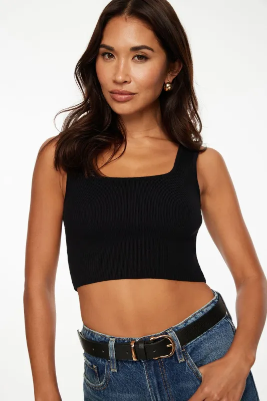 Cropped Square Neck Tank Top sold by Dynamite