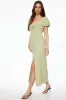 Puff Sleeve Linen Maxi Dress sold by Dynamite