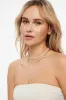 Layered Gem and Pearl Choker Necklace sold by Dynamite
