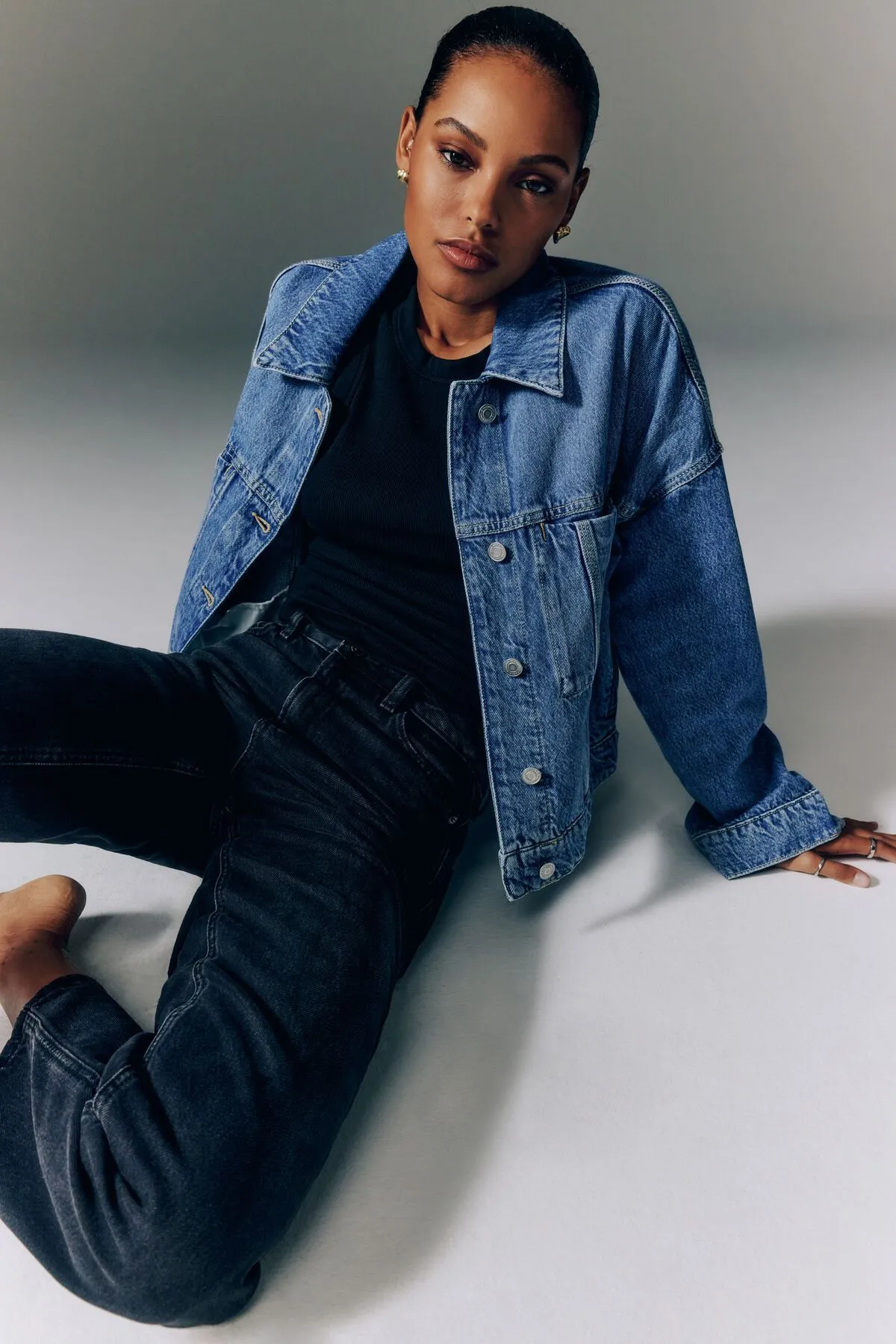 Buttoned Denim Jacket sold by Dynamite