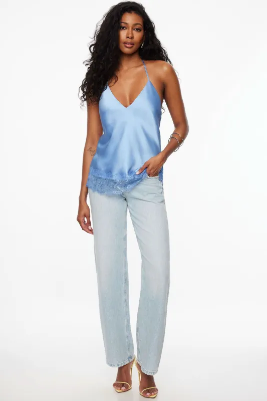 Halter Lace Satin Top sold by Dynamite