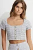 Cropped Tweed Blouse sold by Dynamite